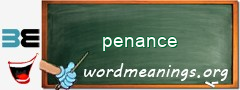 WordMeaning blackboard for penance